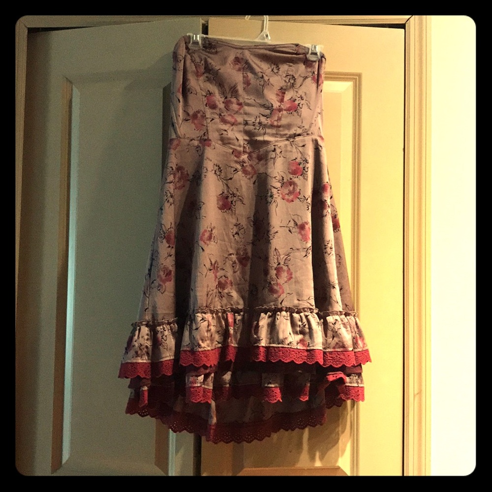 Free People Ruffle Strapless Dress